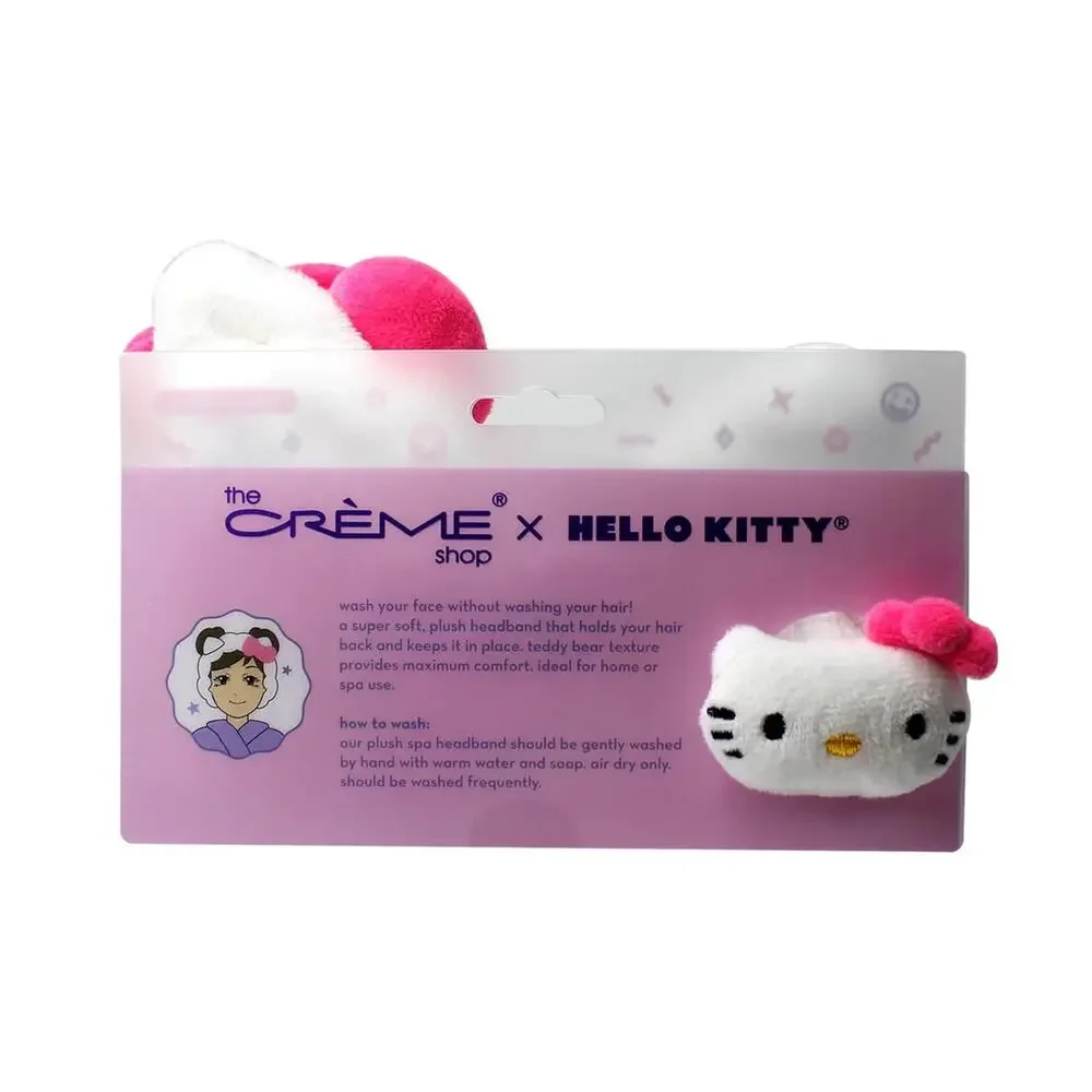 The Creme Shop x Hello Kitty Spa Headband Signature Perfect Pink Bow Plush